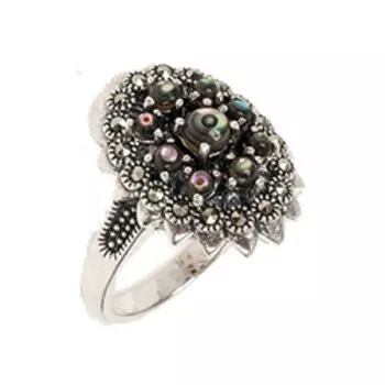 Кольца Марказит HR1271-perlamutr-abalon-mr