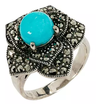 Кольца Марказит HR789-amazonit-mr