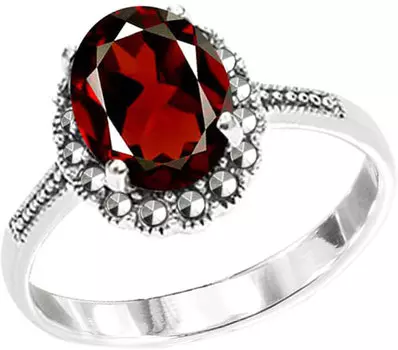 Кольца Марказит HR957-granat-mr