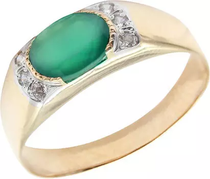 Кольца Маршал KM-136-z-zelenyj-agat