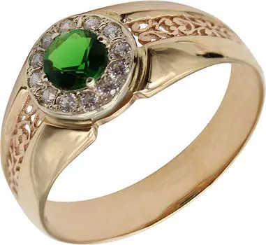 Кольца Маршал KM-195-zelenyj-fianit