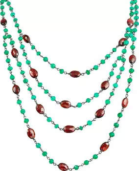 Колье JV 19400160016-KL-GR-ZAG-BLK