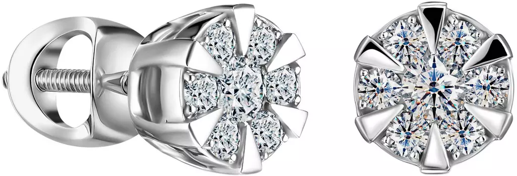 Серьги ALROSA DIAMONDS 9P048G21