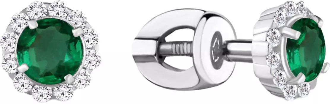 Серьги Aquamarine 42884G-S-a