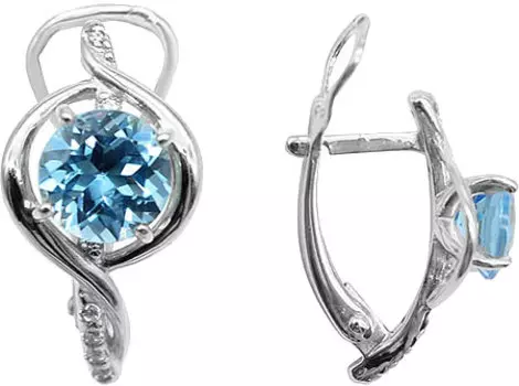 Серьги Aquamarine 4405305A-S-a