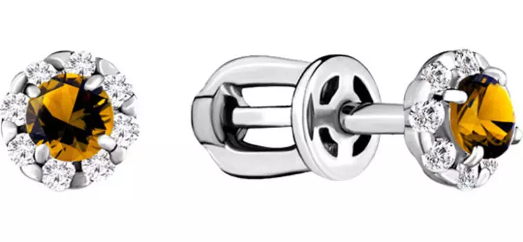 Серьги Aquamarine 4407506A-S-a