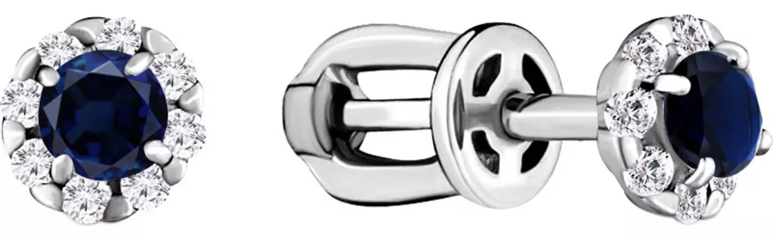 Серьги Aquamarine 44075B-S-a