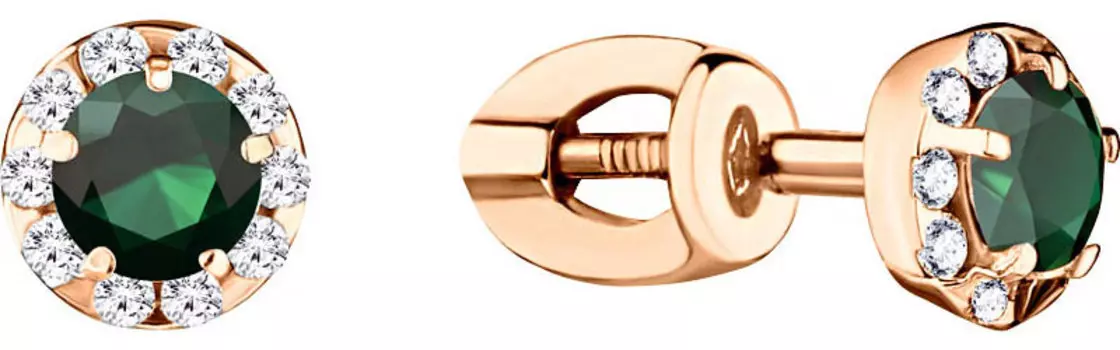 Серьги Aquamarine 4408509A-S-g-a