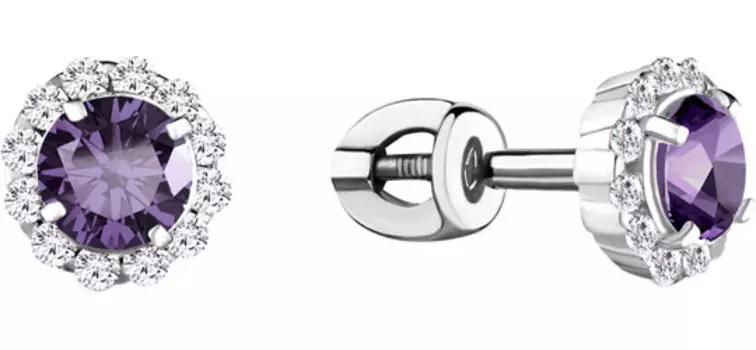 Серьги Aquamarine 4408604A-S-a