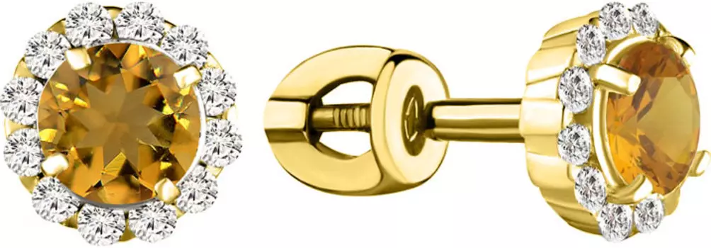 Серьги Aquamarine 4408606A-S-g-a