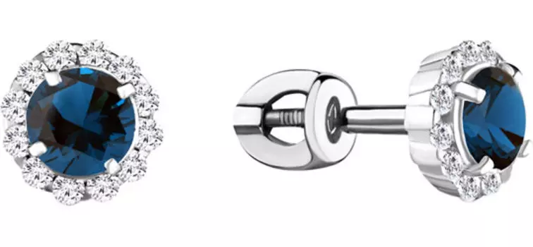 Серьги Aquamarine 4408608A-S-a