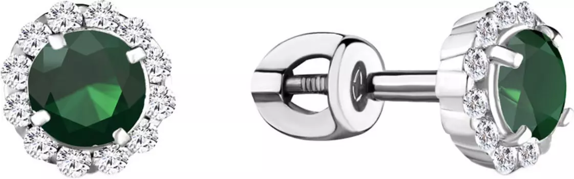 Серьги Aquamarine 4408609A-S-a