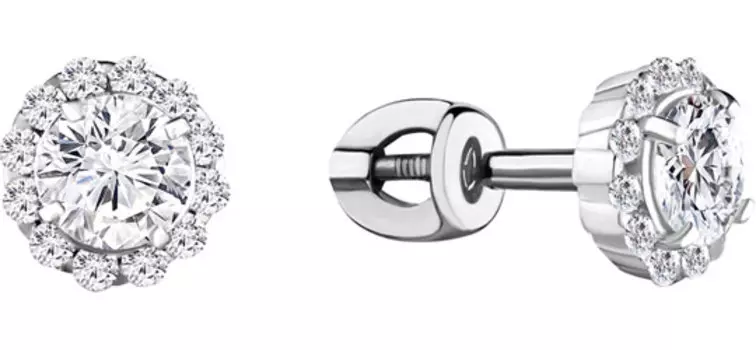 Серьги Aquamarine 44086A-S-a