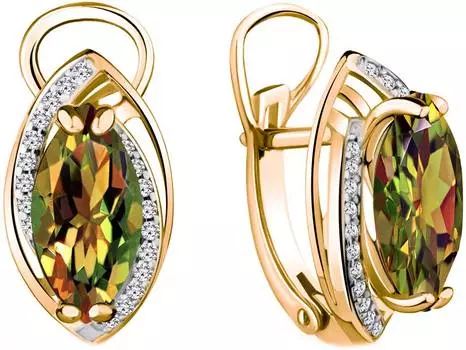 Серьги Aquamarine 4420519A-S-g-a