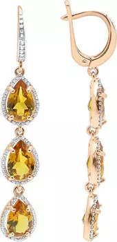 Серьги Aquamarine 4428919A-S-g-a