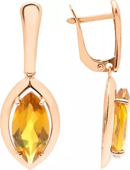 Серьги Aquamarine 4446919-S-g-a