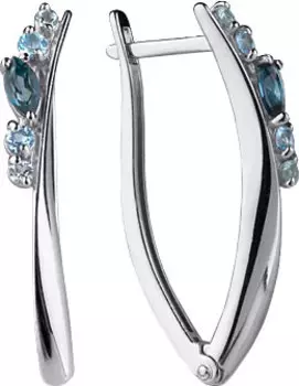 Серьги Aquamarine 4466266-S-a
