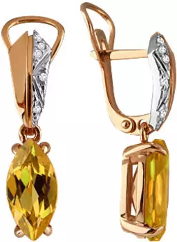 Серьги Aquamarine 4475719A-S-g-a