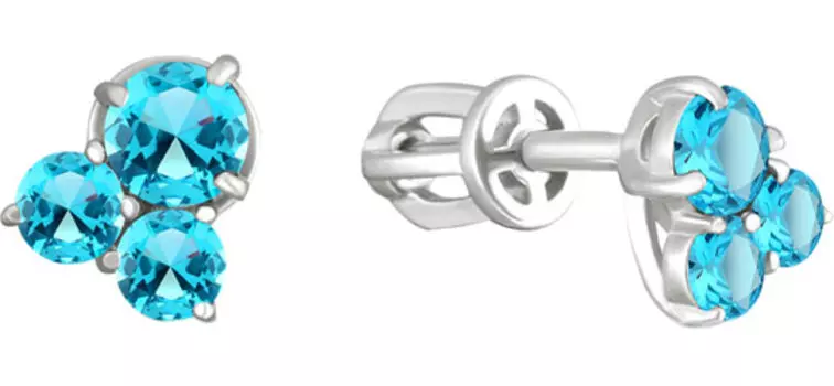 Серьги Aquamarine 4480205-S-a