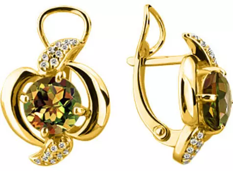 Серьги Aquamarine 4487519A-S-g-a