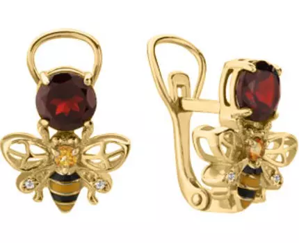 Серьги Aquamarine 4487937-S-g-a