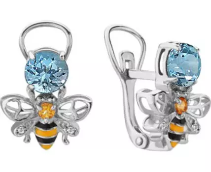 Серьги Aquamarine 4487974-S-a