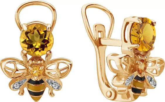 Серьги Aquamarine 4487986-S-g-a