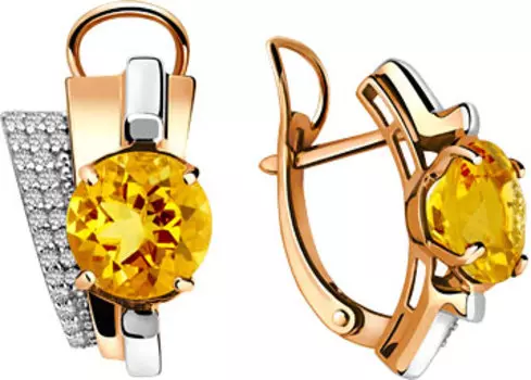 Серьги Aquamarine 4493306A-S-g-a