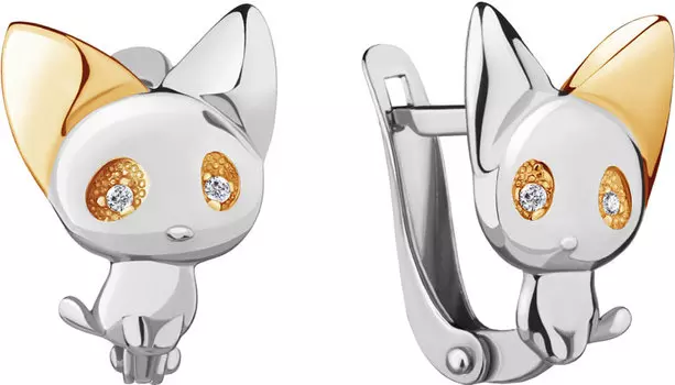 Серьги Aquamarine 45340A-S-a