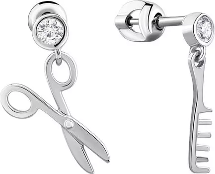 Серьги Aquamarine 46429A-S-a