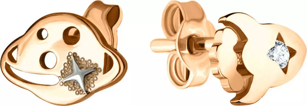 Серьги Aquamarine 46704A-S-g-a