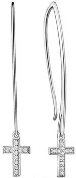 Серьги Aquamarine 48347A-S-a