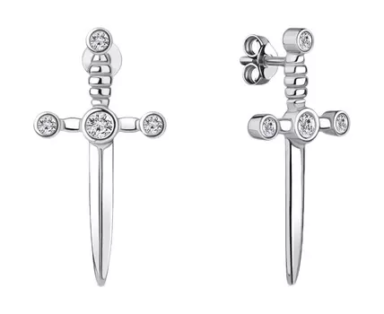 Серьги Aquamarine 48946A-S-a