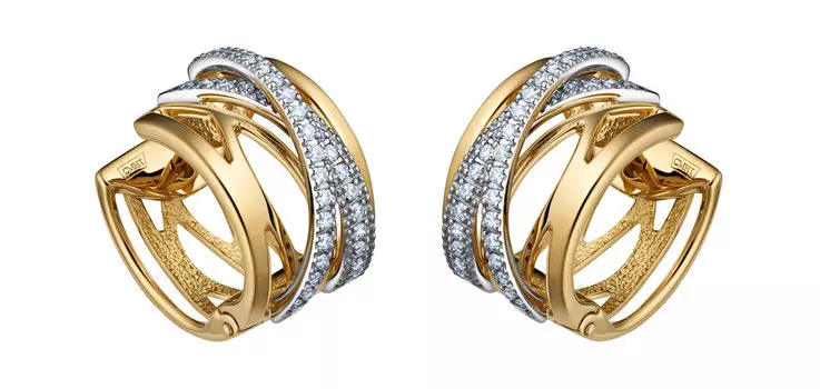 Серьги Арт-Модерн 020633-ZH/B