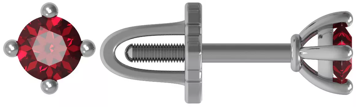 Серьги Эридан GP4K022-RB