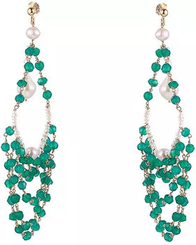 Серьги JV 16373-SR-AG-WP-YG