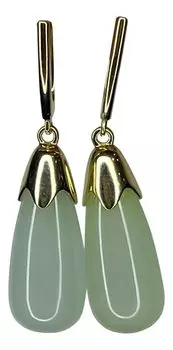 Серьги JV AF5-5-SR-AQ-YG