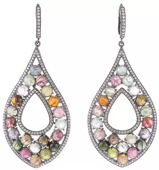 Серьги JV CSE-178-SR-TUC-BLK