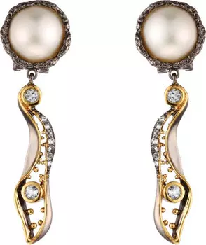 Серьги JV E148-LG-WP-001-BJ