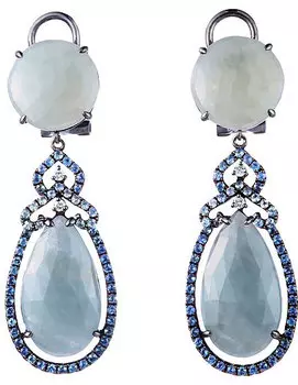 Серьги JV E3378K-SM-CR-BLK