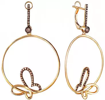 Серьги JV E46644B0S14YB001-DN-YG