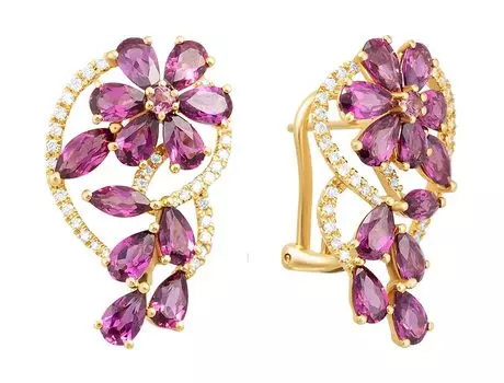 Серьги JV ER-34482-SR-RH-YG