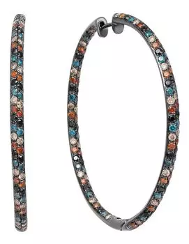 Серьги JV KAE26-SR-DC-BLK