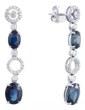 Серьги JV KB2021E-W-S-SA-WG