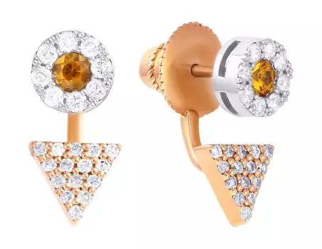 Серьги JV MJ-2254E-DW-SA-PINK-WG-DN-OS-VR