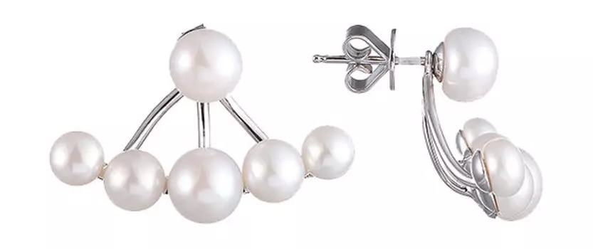 Серьги JV PS150340E-1-WP-WG