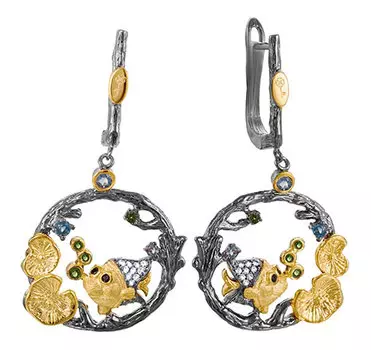 Серьги JV YE00827-SR-BT-SP-001-BJ