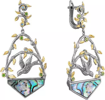 Серьги JV YE01112-SR-HD-LT-BJ