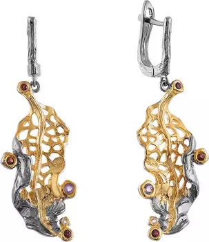 Серьги JV YE01431-SR-AM-CT-GR-BJ