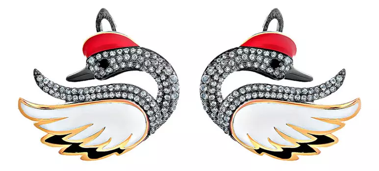 Серьги JV YE01833-SR-SP-ENAM-BJ